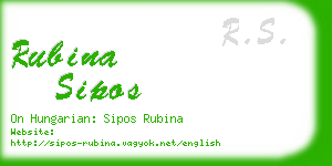 rubina sipos business card